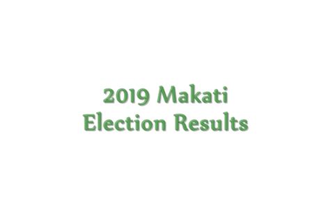 2019 makati election results